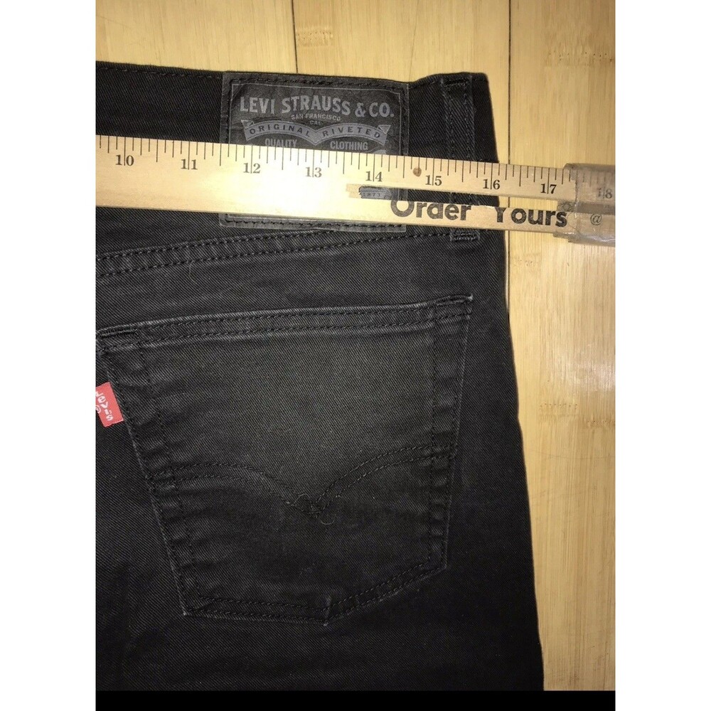 Levi's 513 Jeans Men's 31x32 Black Slim Straight Leg Denim Dark Cowboy Pants - Picture 4 of 5